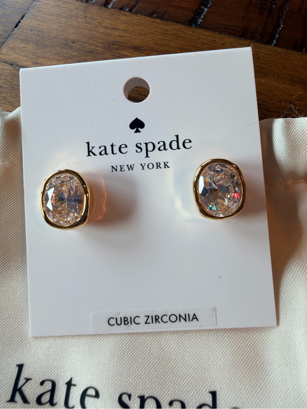 Kate Spade crystal oval stud earrings